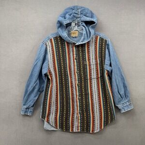 Vintage Guess Jacket Georges Marciano Hooded Denim Southwestern Small